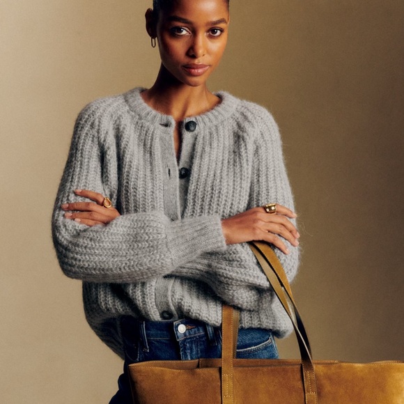 Sezane Sweaters - Sezane Emile Cardigan Mottled Grey Size M